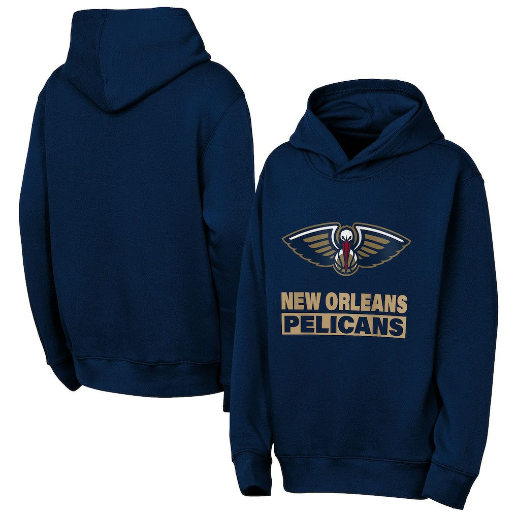 New Orleans Pelicans Outerstuff Youth Back To The Basics Hoodie Navy - NBA