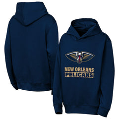 New Orleans Pelicans Outerstuff Youth Back To The Basics Hoodie Navy - NBA