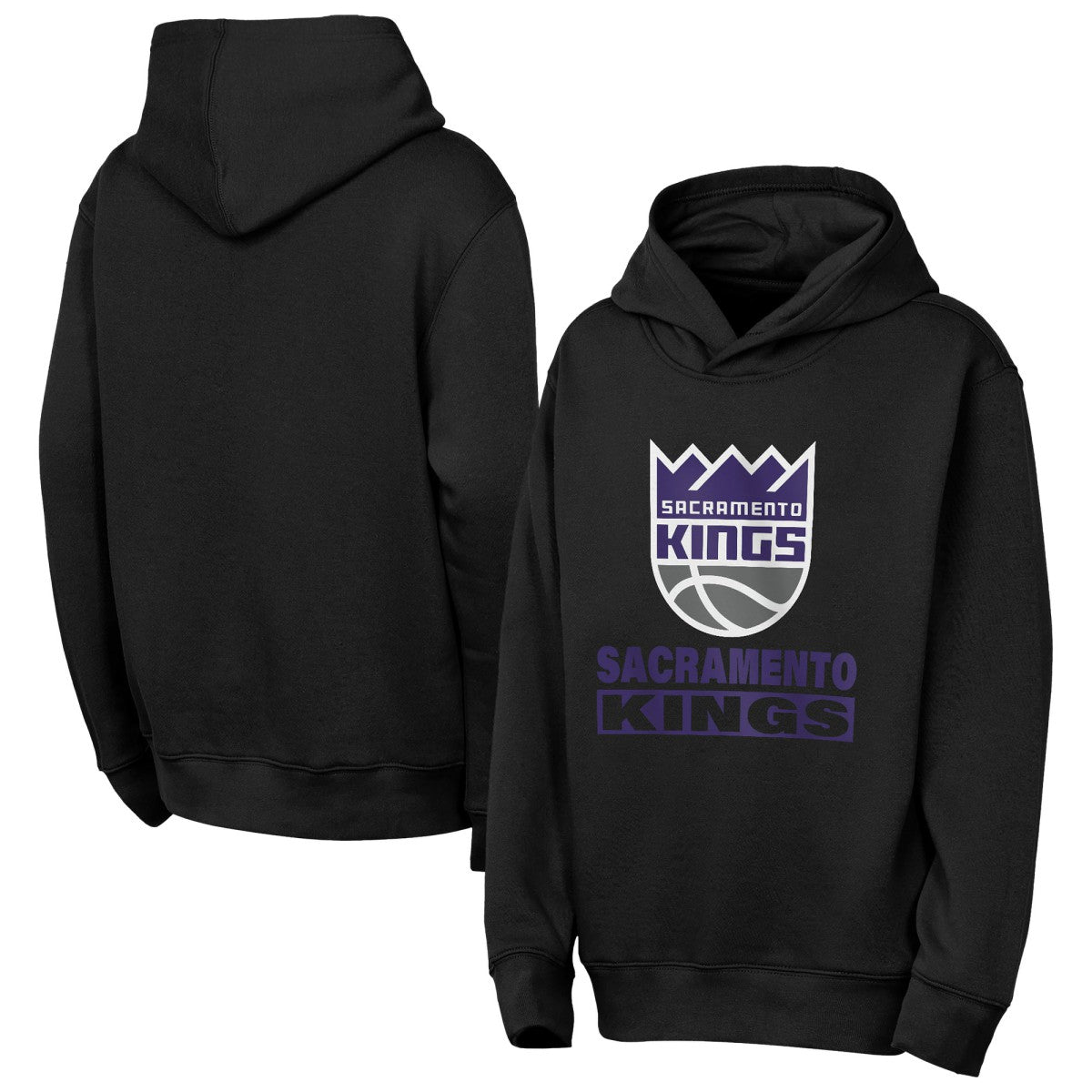 Sacramento Kings Outerstuff Youth Back To The Basics Hoodie Black - NBA