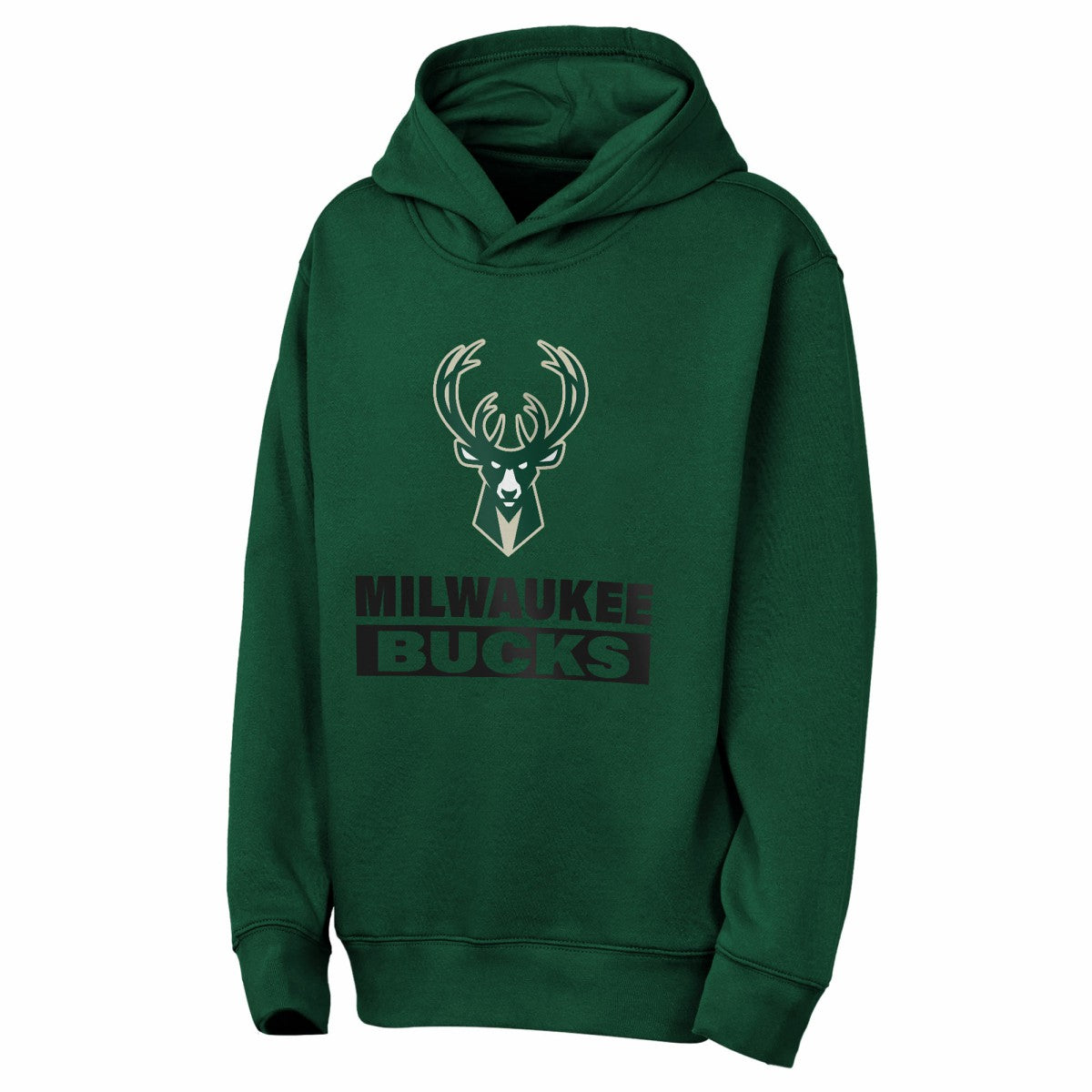 Milwaukee Bucks Outerstuff Youth Back To The Basics Hoodie Hunter Green - NBA
