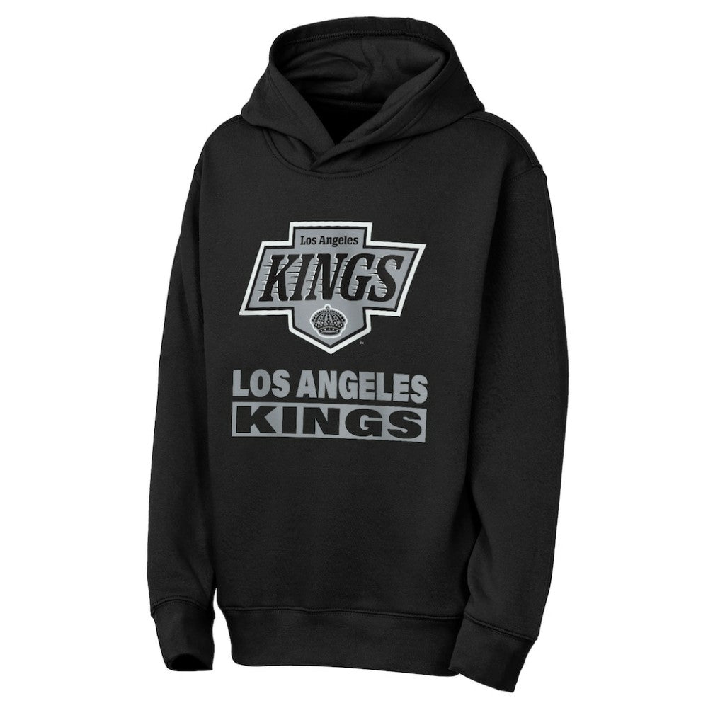 Los Angeles Kings Outerstuff Youth Back to Basics Hoodie - Black - NHL