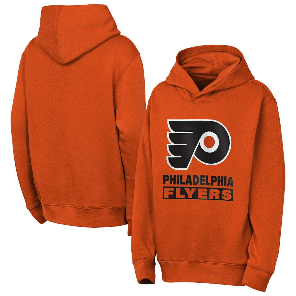 Philadelphia Flyers Outerstuff Youth Back to Basics Hoodie - Classic Orange - NHL