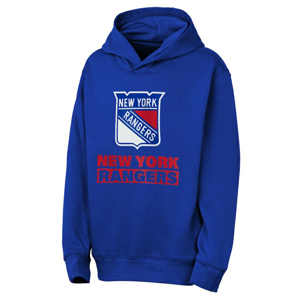 New York Rangers Outerstuff Youth Back to Basics Hoodie - Blue - NHL