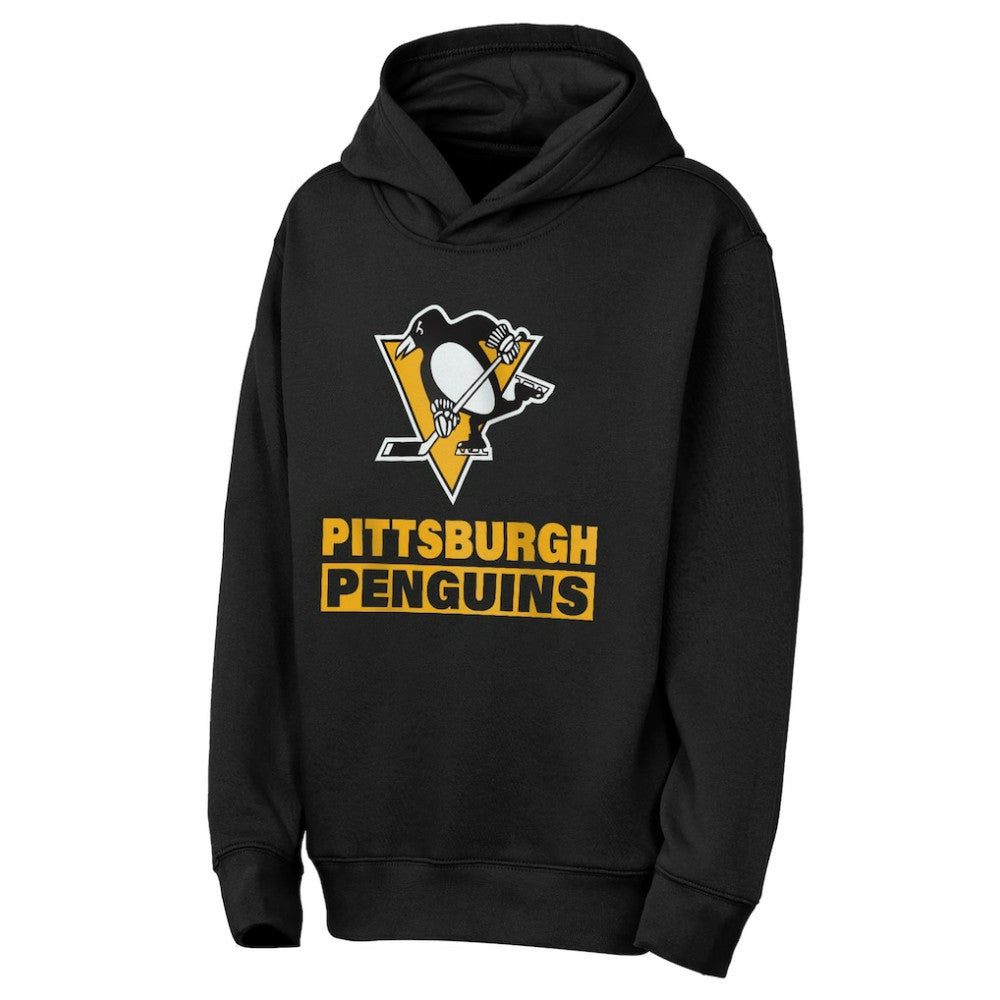 Pittsburgh Penguins Outerstuff Youth Back to Basics Hoodie - Black - NHL