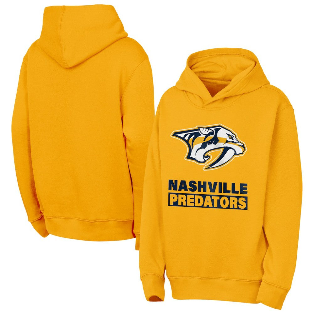 Nashville Predators Outerstuff Youth Back to Basics Hoodie - Gold - NHL