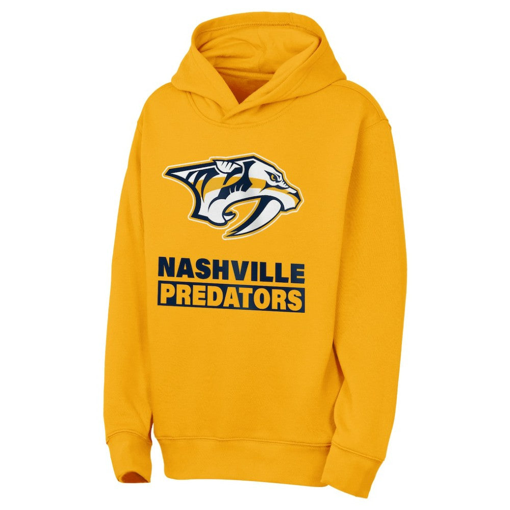 Nashville Predators Outerstuff Youth Back to Basics Hoodie - Gold - NHL