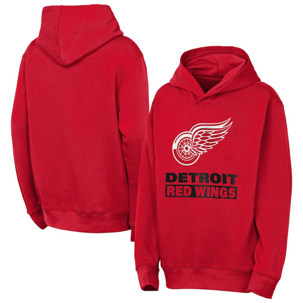 Detroit Red Wings Outerstuff Youth Back to Basics Hoodie - Red - NHL