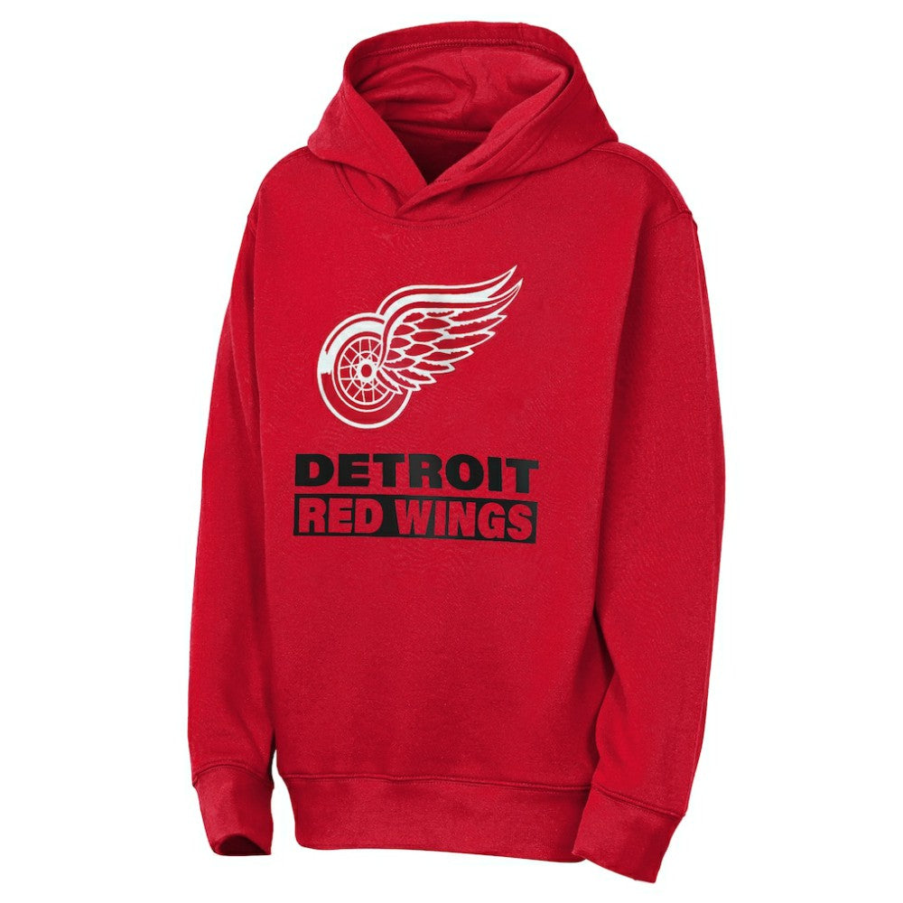 Detroit Red Wings Outerstuff Youth Back to Basics Hoodie - Red - NHL