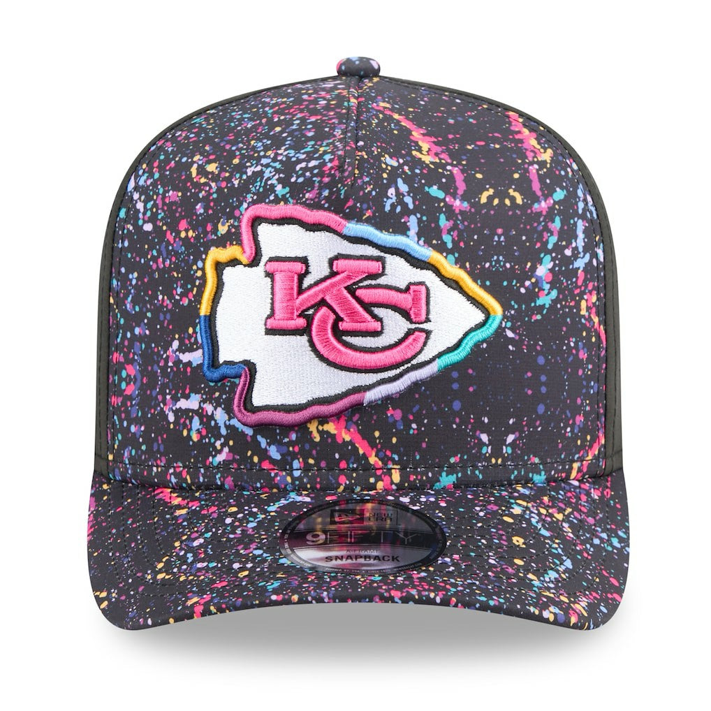 Kansas City Chiefs New Era 2025 NFL Crucial Catch A-Frame 9FIFTY Snapback Hat Black | NFL