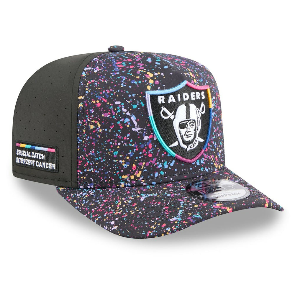 Las Vegas Raiders New Era 2025 NFL Crucial Catch A-Frame 9FIFTY Snapback Hat Black | NFL