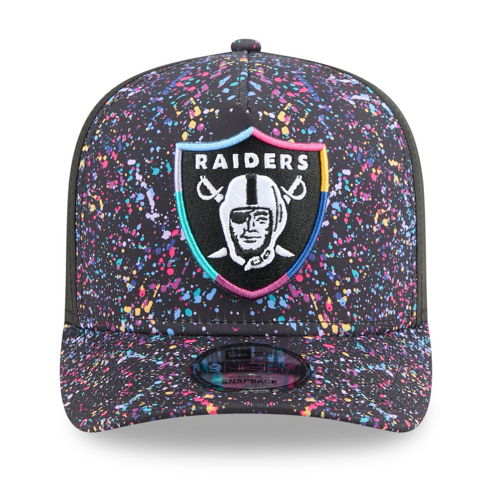 Las Vegas Raiders New Era 2025 NFL Crucial Catch A-Frame 9FIFTY Snapback Hat Black | NFL