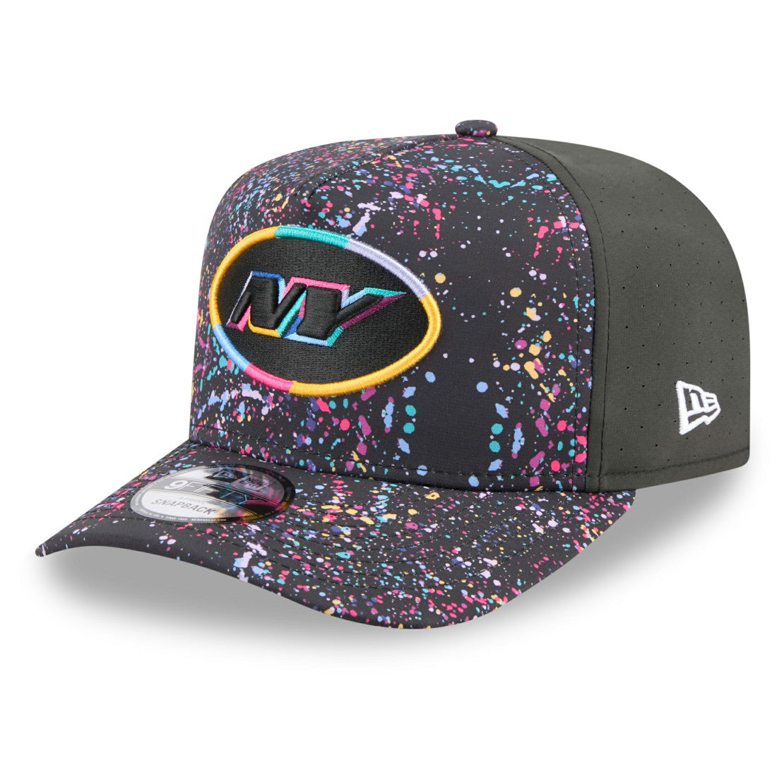 New York Jets New Era 2025 NFL Crucial Catch A-Frame 9FIFTY Snapback Hat Black | NFL