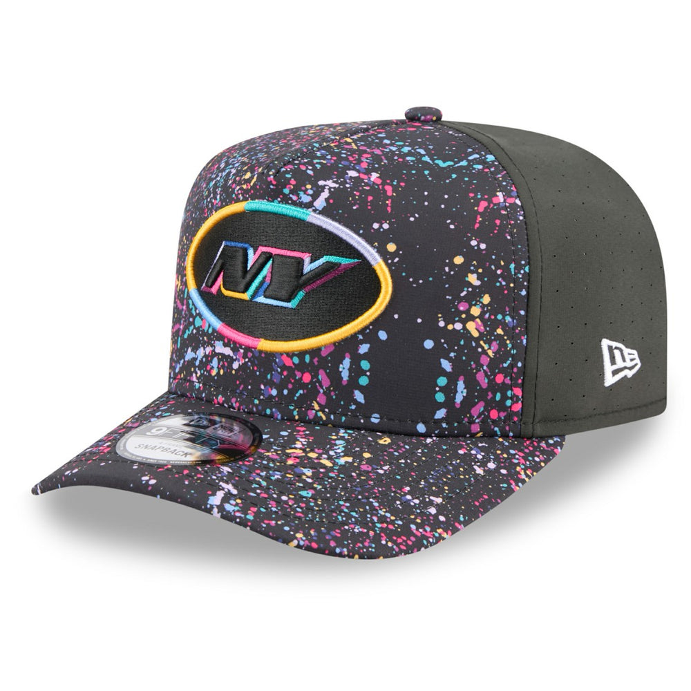 New York Jets New Era 2025 NFL Crucial Catch A-Frame 9FIFTY Snapback Hat Black | NFL