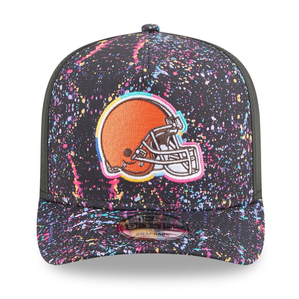Cleveland Browns New Era 2025 NFL Crucial Catch A-Frame 9FIFTY Snapback Hat Black | NFL