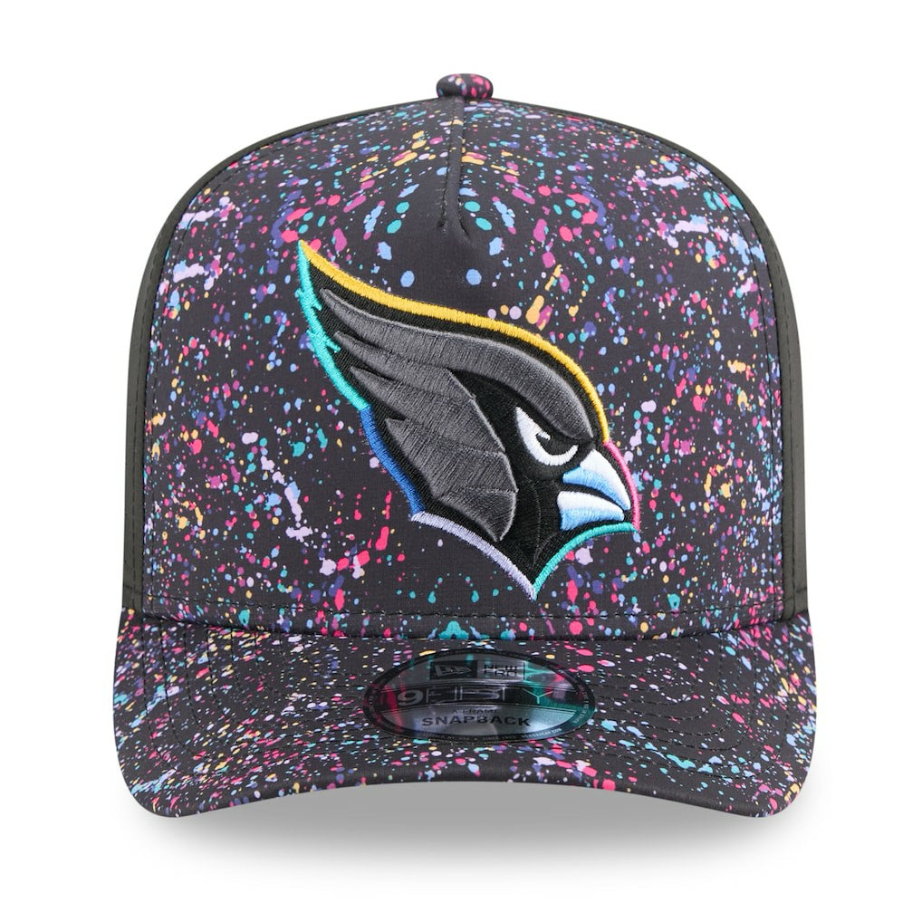 Arizona Cardinals New Era 2025 NFL Crucial Catch A-Frame 9FIFTY Snapback Hat Black | NFL