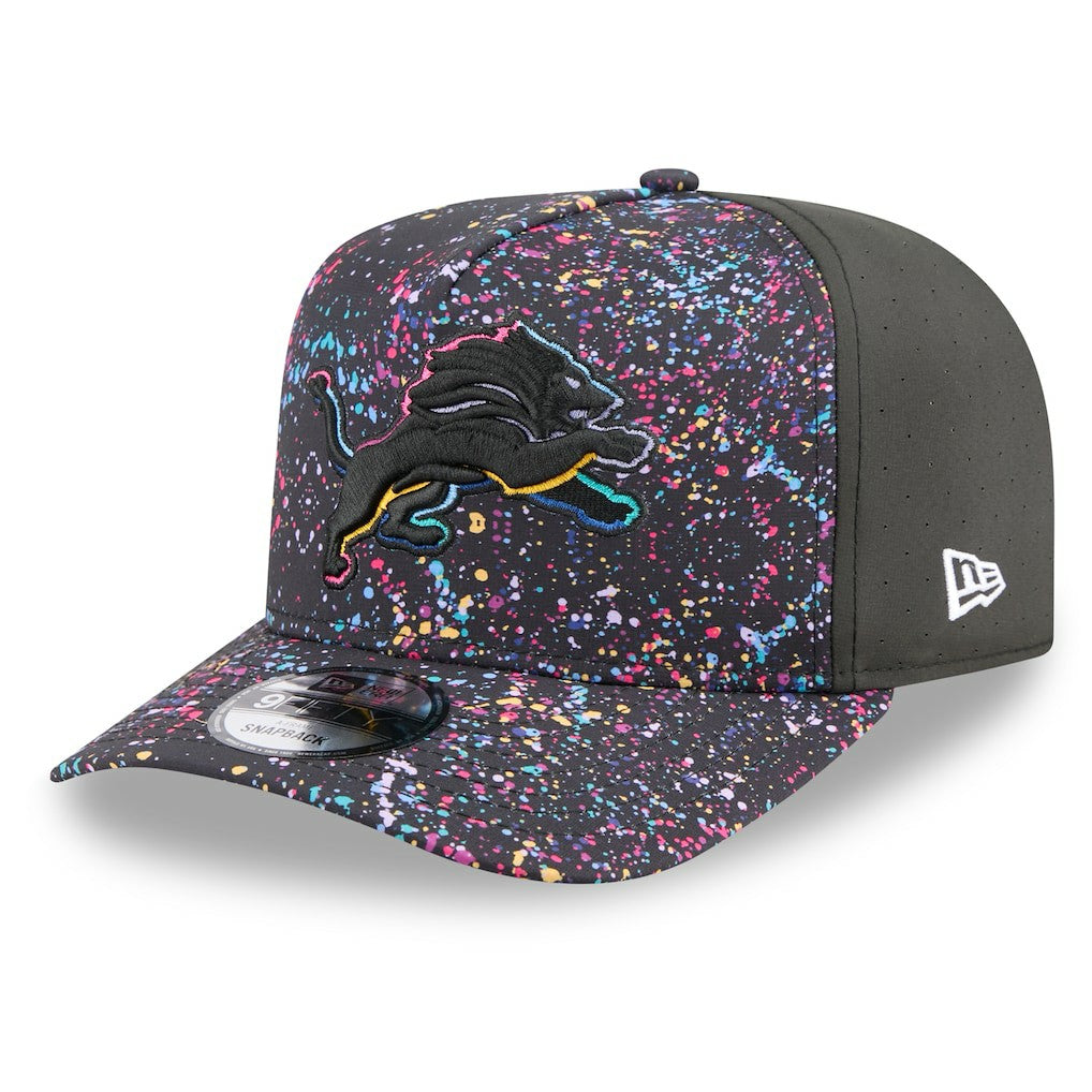 Detroit Lions New Era 2025 NFL Crucial Catch A-Frame 9FIFTY Snapback Hat Black | NFL