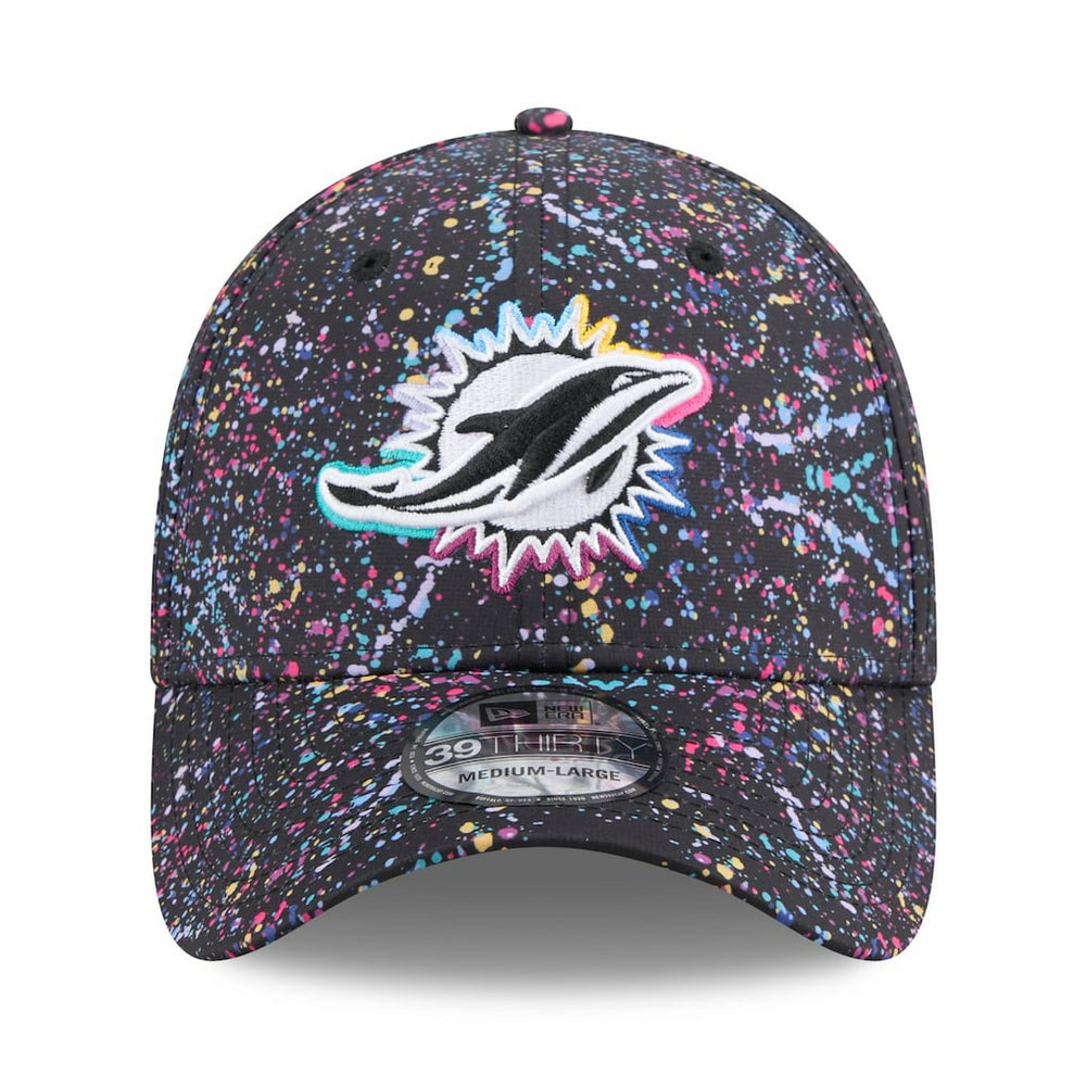 Miami Dolphins New Era 2025 NFL Crucial Catch 39THIRTY Flex Hat Black | NFL
