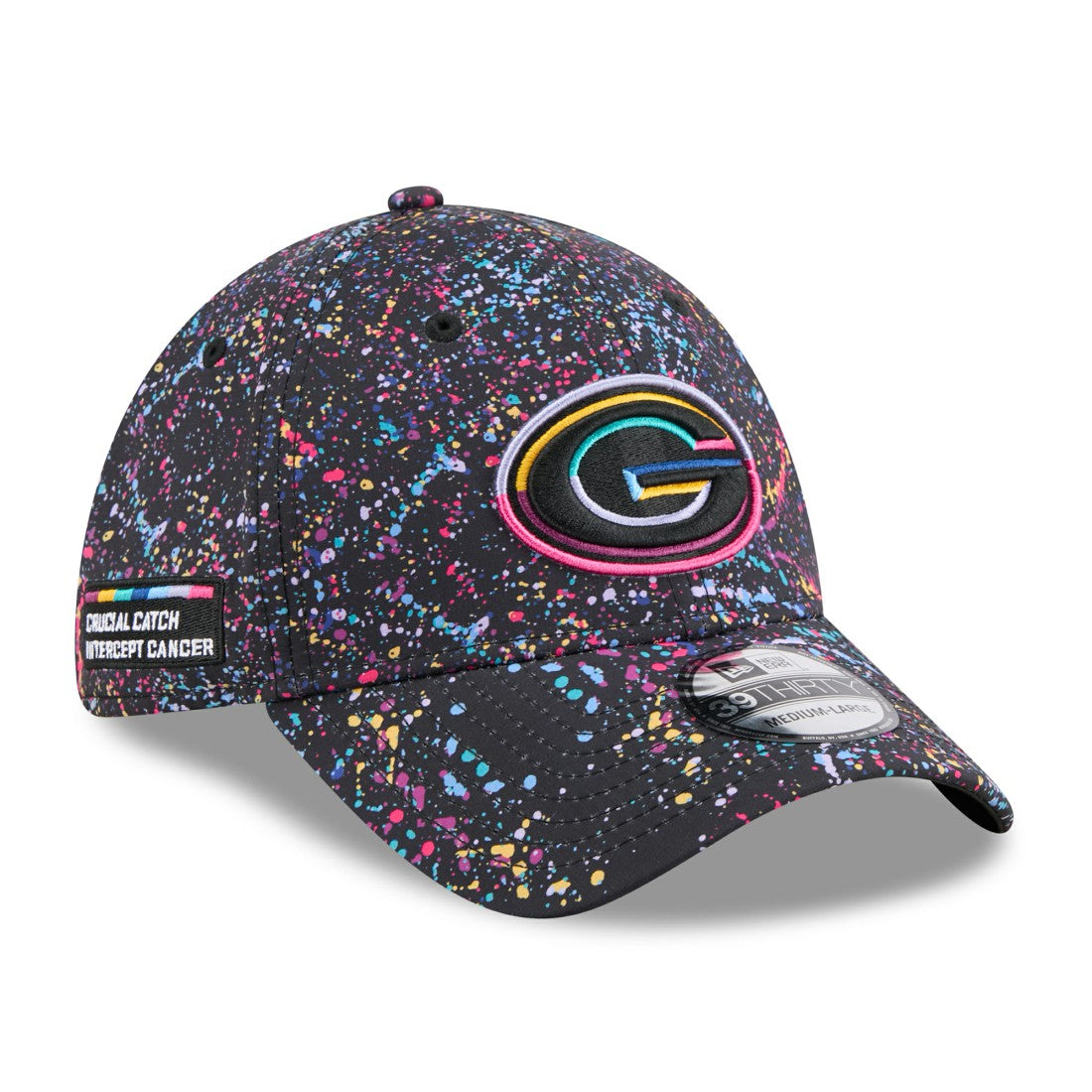 Green Bay Packers New Era 2025 NFL Crucial Catch 39THIRTY Flex Hat Black | NFL