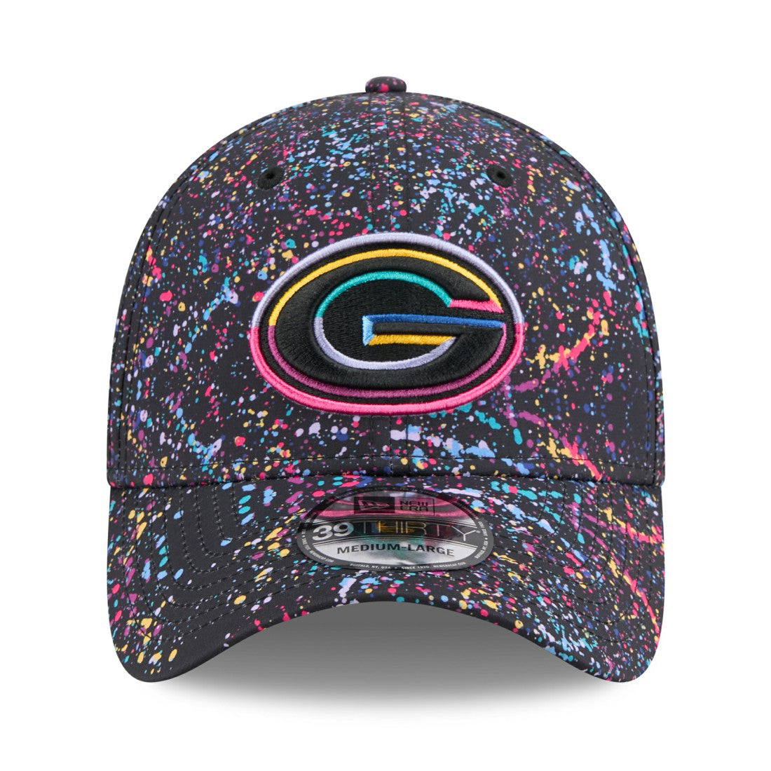 Green Bay Packers New Era 2025 NFL Crucial Catch 39THIRTY Flex Hat Black | NFL