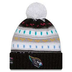 Arizona Cardinals New Era Women's 2025 NFL Crucial Catch Cuffed Knit Hat with Pom Black | NFL