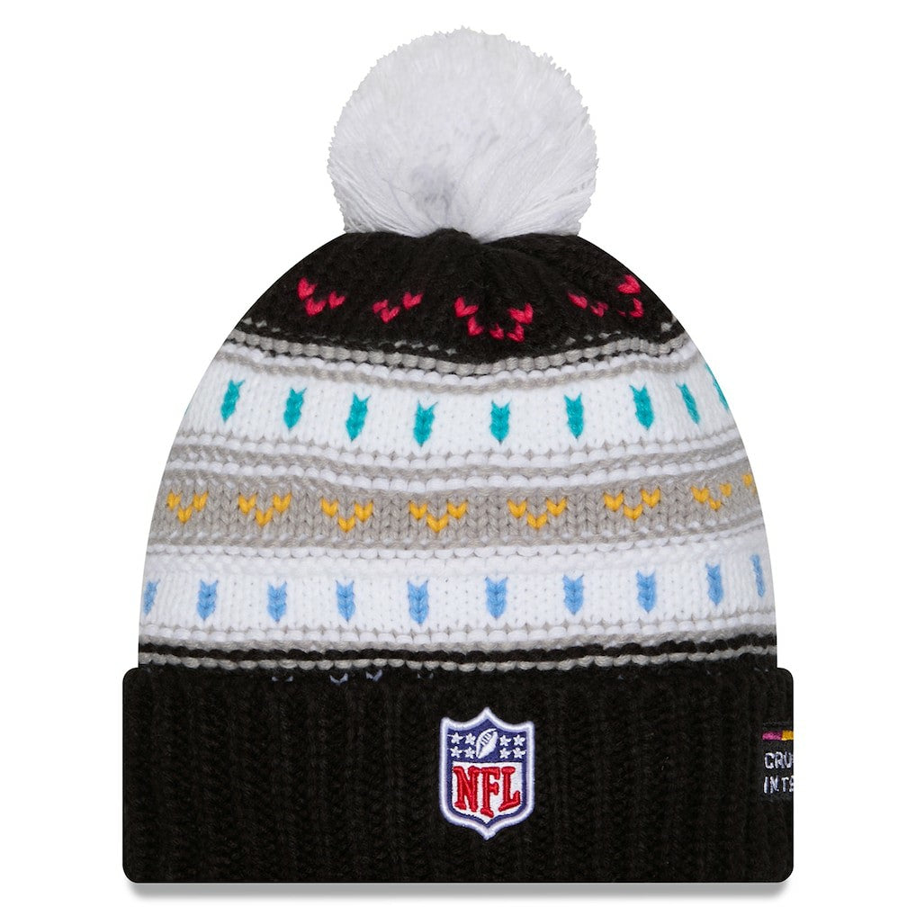 Atlanta Falcons New Era Women's 2025 NFL Crucial Catch Cuffed Knit Hat with Pom Black | NFL