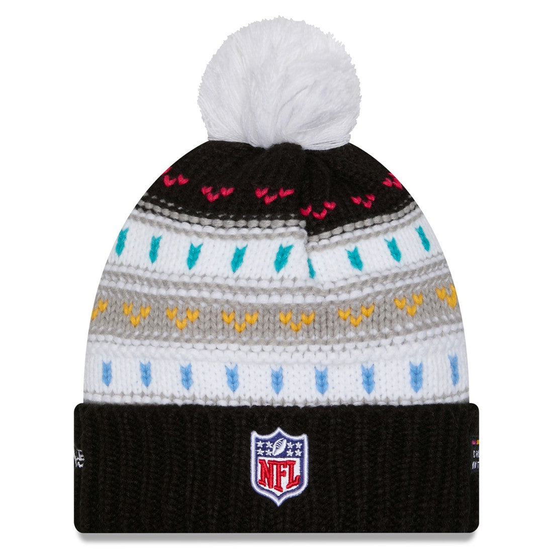 New York Jets New Era Women's 2025 NFL Crucial Catch Cuffed Knit Hat with Pom Black | NFL