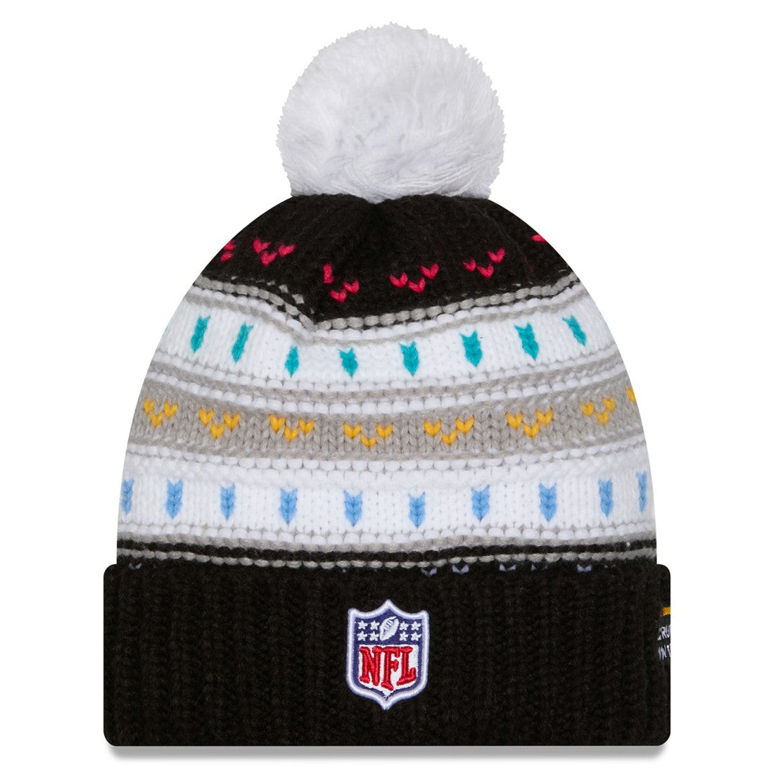 Tampa Bay Buccaneers New Era Women's 2025 NFL Crucial Catch Cuffed Knit Hat with Pom Black | NFL