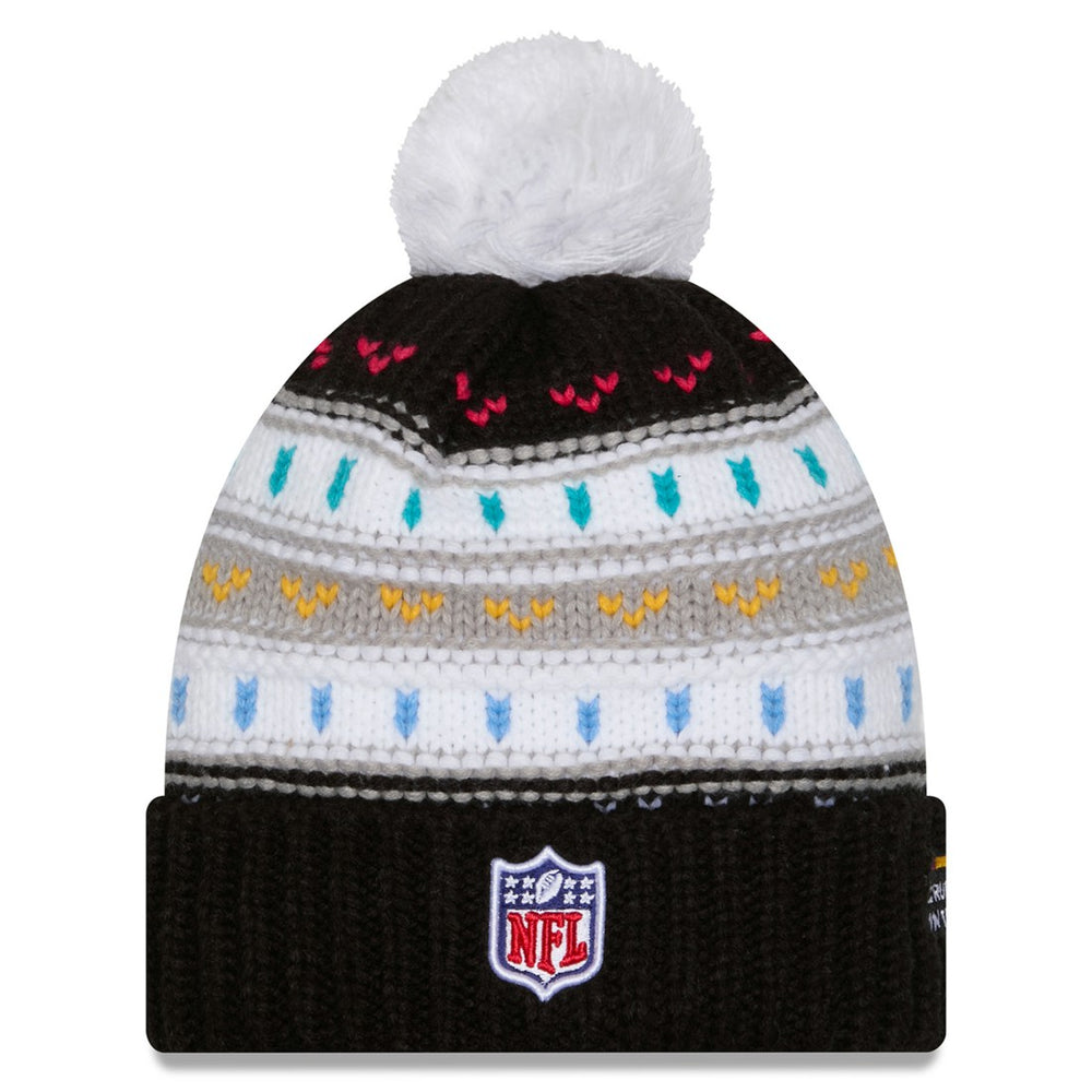 Tampa Bay Buccaneers New Era Women's 2025 NFL Crucial Catch Cuffed Knit Hat with Pom Black | NFL