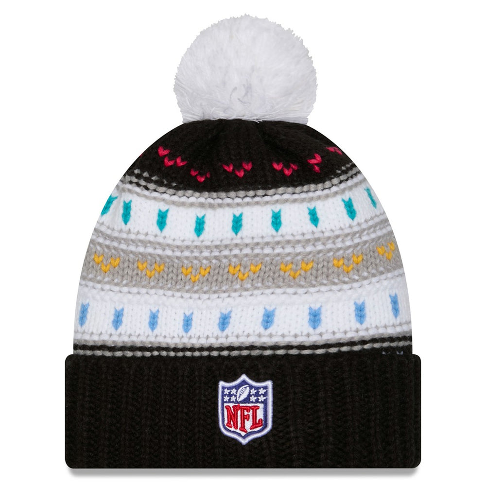 Tennessee Titans New Era Women's 2025 NFL Crucial Catch Cuffed Knit Hat with Pom Black | NFL