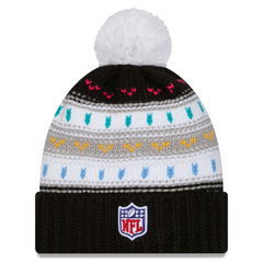 Tennessee Titans New Era Women's 2025 NFL Crucial Catch Cuffed Knit Hat with Pom Black | NFL