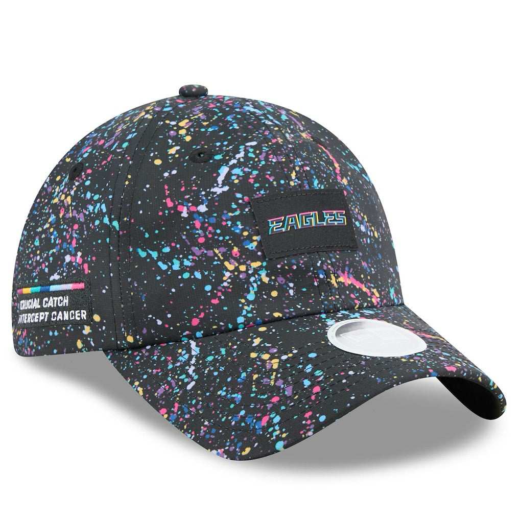 Philadelphia Eagles New Era Women's 2025 NFL Crucial Catch Pony Tail Adjustable Hat Black | NFL