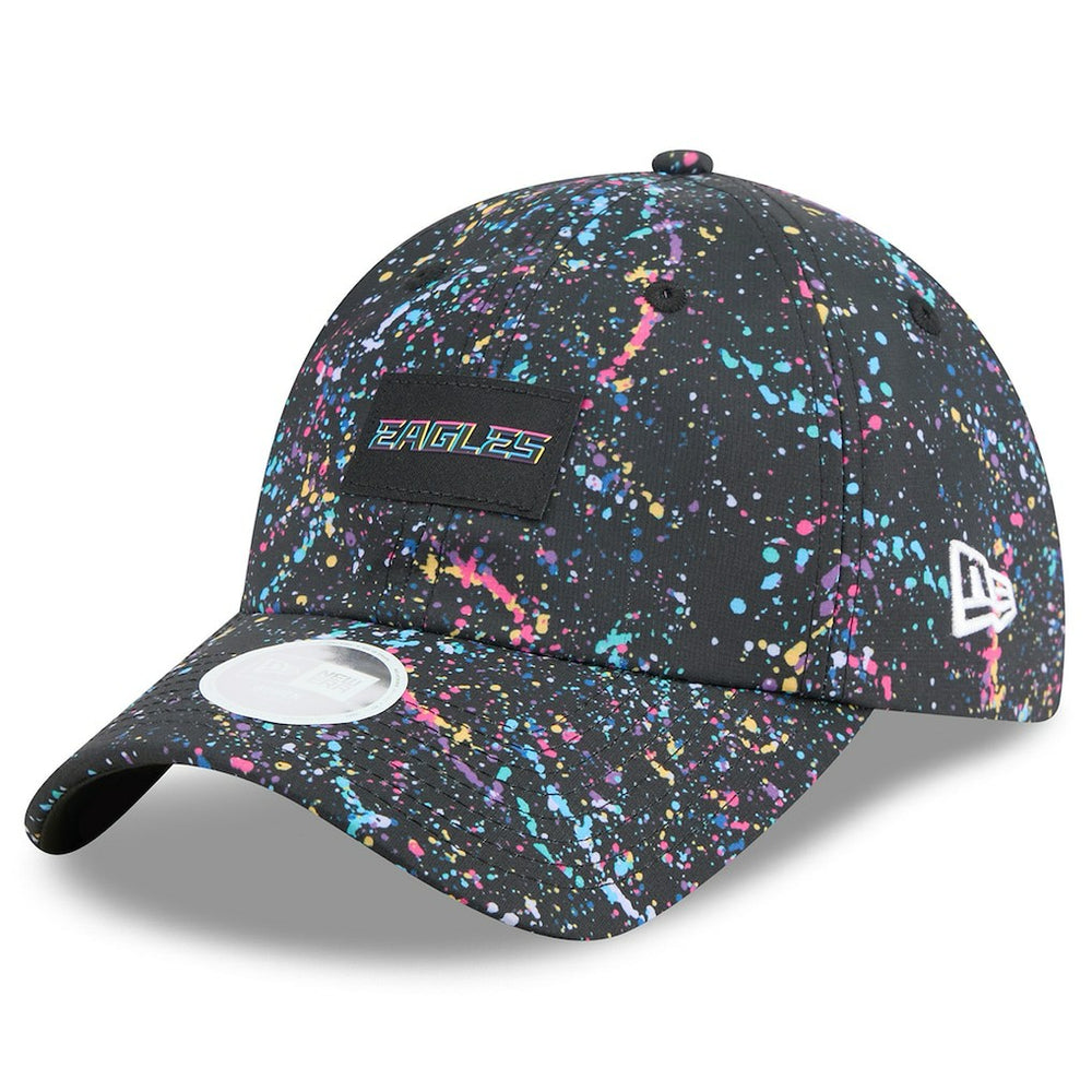 Philadelphia Eagles New Era Women's 2025 NFL Crucial Catch Pony Tail Adjustable Hat Black | NFL