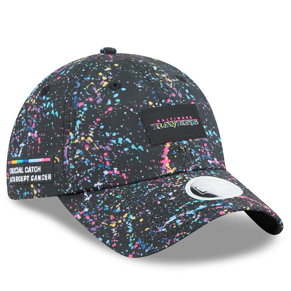 Baltimore Ravens New Era Women's 2025 NFL Crucial Catch Pony Tail Adjustable Hat Black | NFL