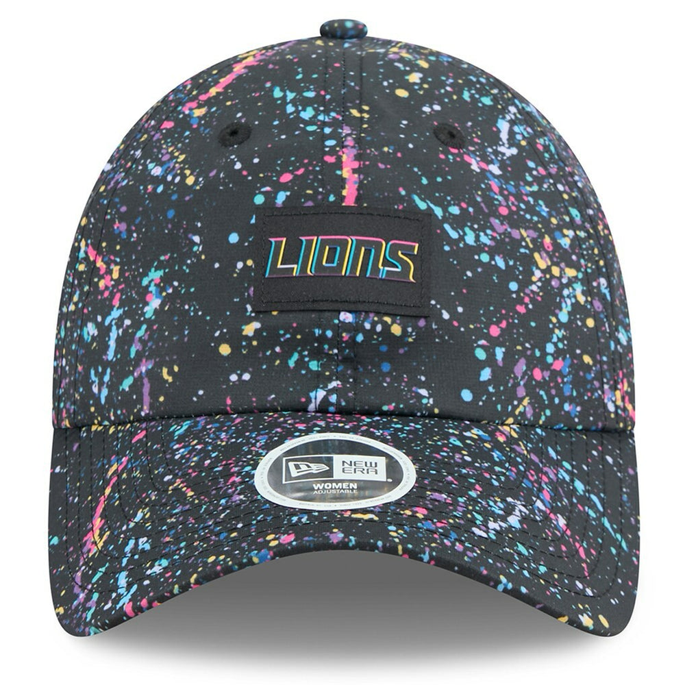 Detroit Lions New Era Women's 2025 NFL Crucial Catch Pony Tail Adjustable Hat Black | NFL