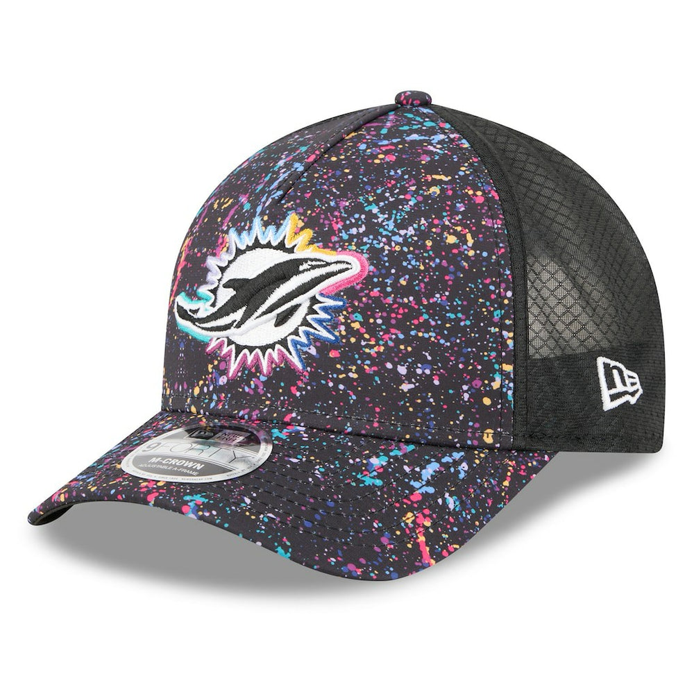 Miami Dolphins New Era Youth 2025 NFL Crucial Catch 9FORTY Adjustable Hat Black | NFL