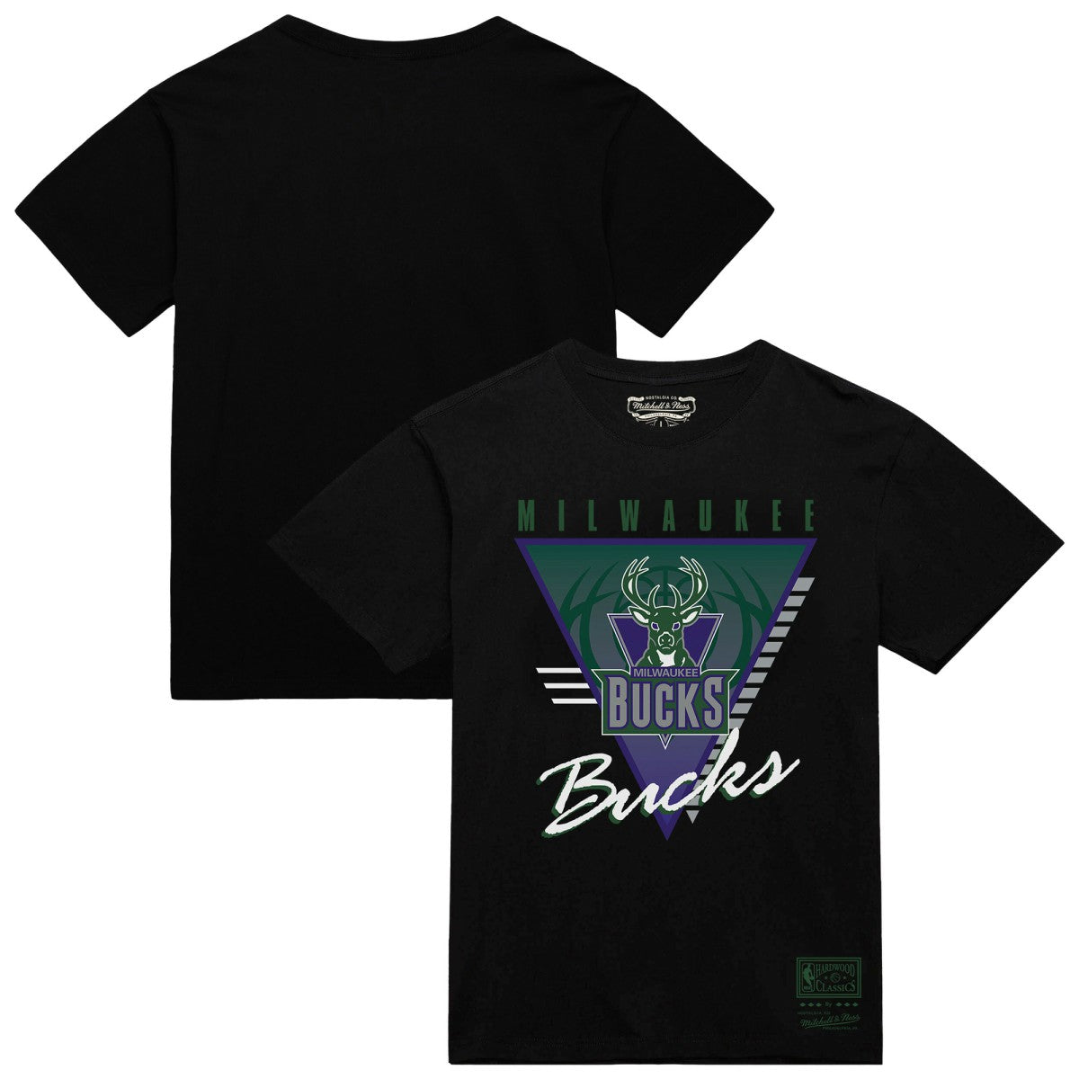 Milwaukee Bucks Worldwide Collection Tri-Logo T-Shirt Black - NBA