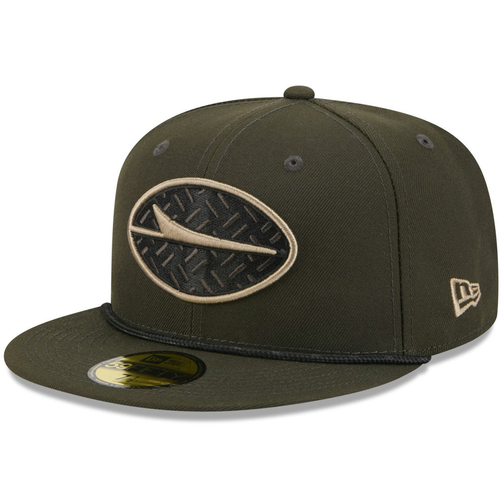 New York Jets New Era 2025 Rivalries Collection Sideline Rope 59FIFTY Fitted Hat Gotham Green | NFL