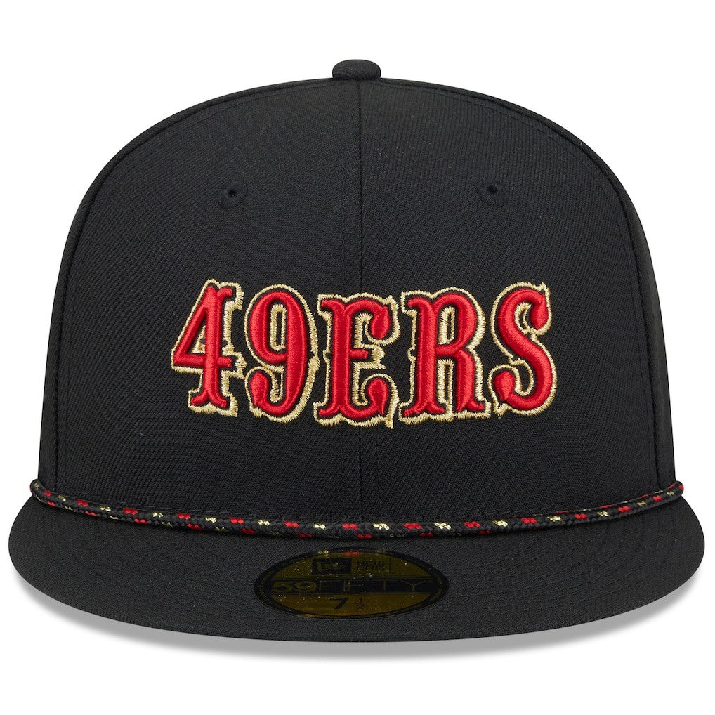 San Francisco 49ers New Era 2025 Rivalries Collection Sideline Rope 59FIFTY Fitted Hat Black | NFL