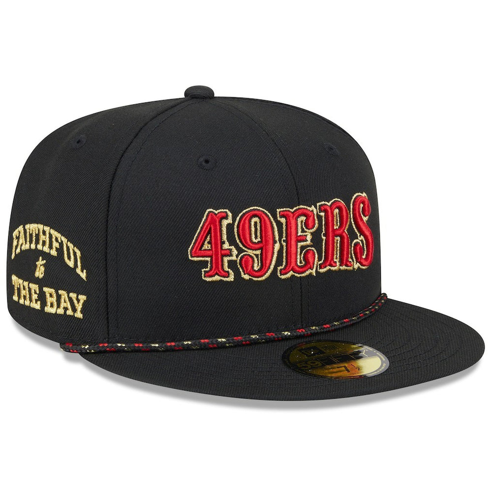San Francisco 49ers New Era 2025 Rivalries Collection Sideline Rope 59FIFTY Fitted Hat Black | NFL