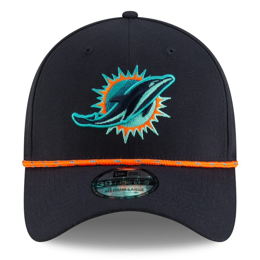 Miami Dolphins New Era 2025 Rivalries Collection Sideline 39THIRTY Flex Hat Pitch Blue | NFL