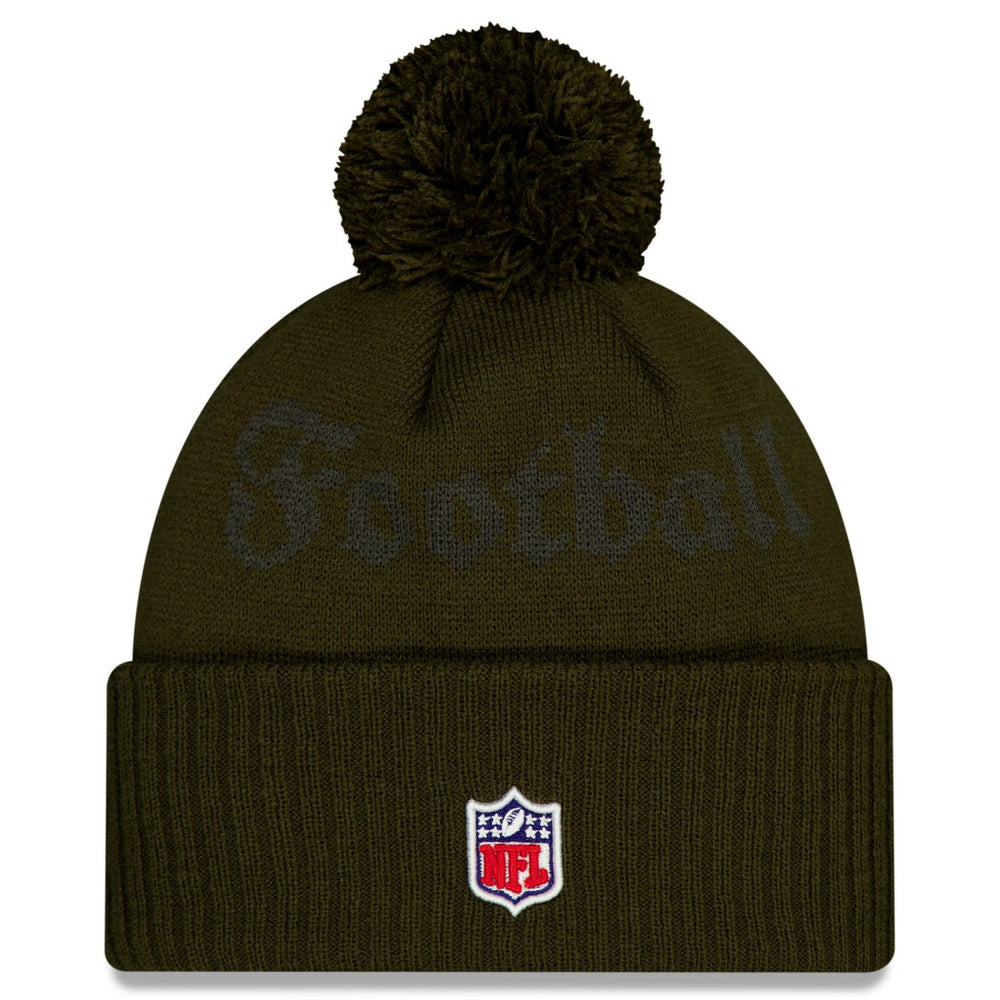 New York Jets New Era 2025 Rivalries Collection Sideline Cuffed Knit Hat with Pom Gotham Green | NFL