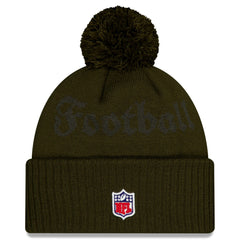 New York Jets New Era 2025 Rivalries Collection Sideline Cuffed Knit Hat with Pom Gotham Green | NFL
