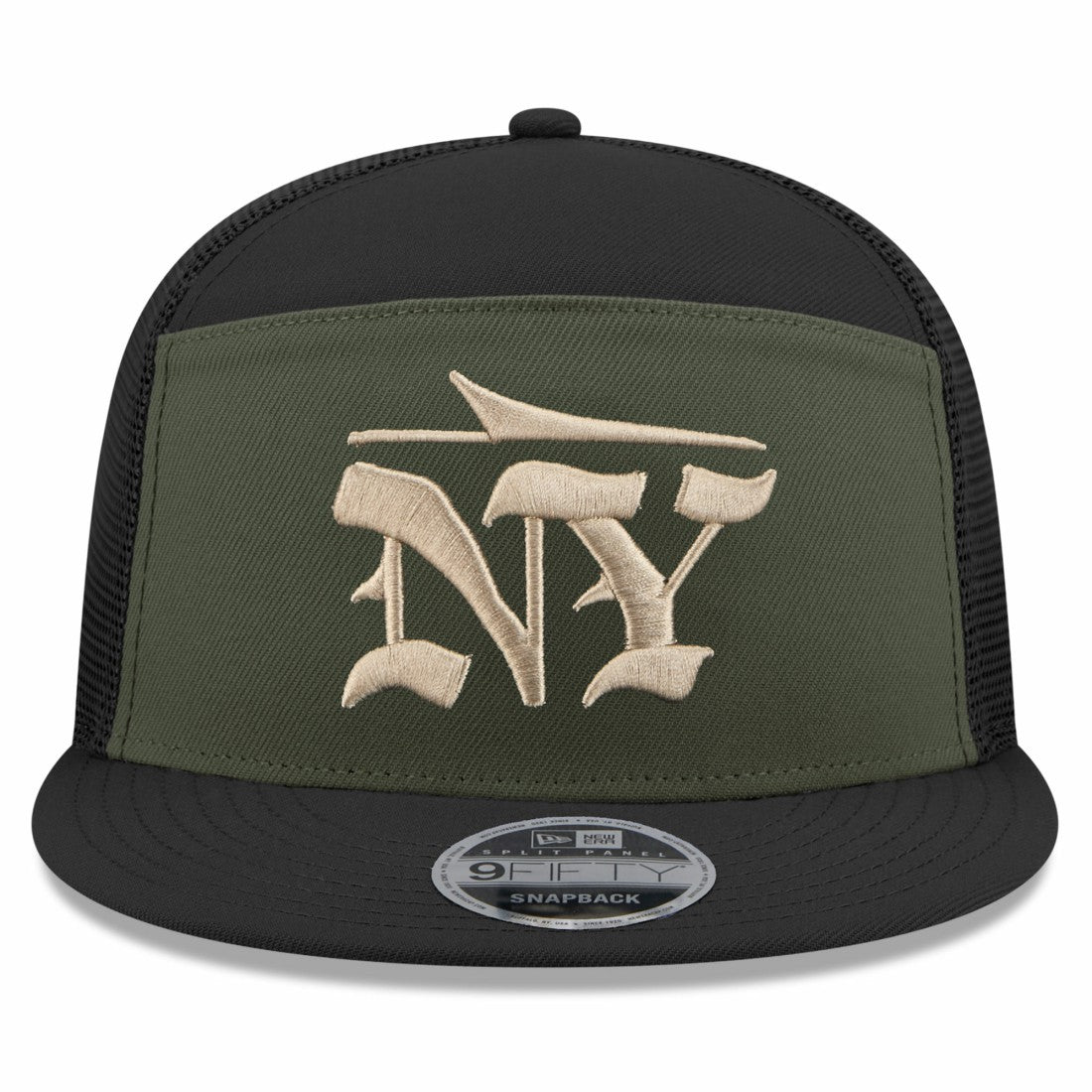 New York Jets New Era 2025 Rivalries Collection Team Split Panel 9FIFTY Snapback Hat Gotham Green | NFL