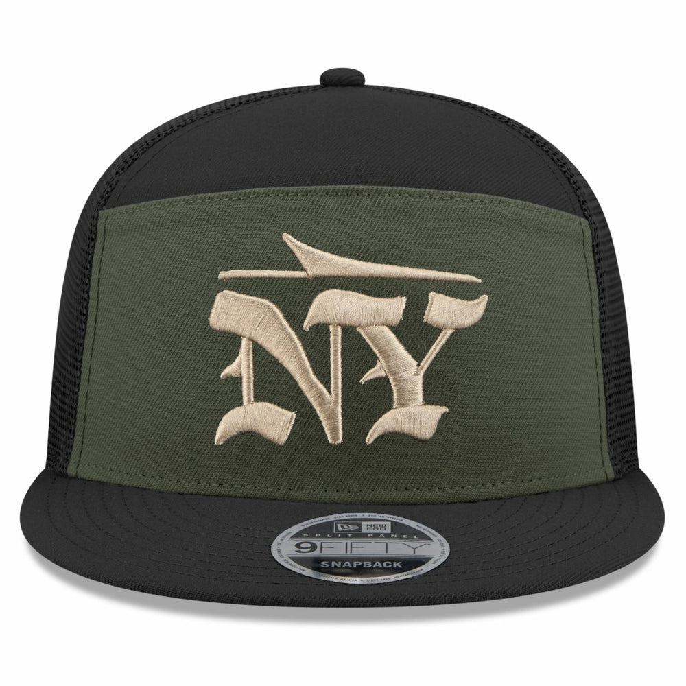 New York Jets New Era 2025 Rivalries Collection Team Split Panel 9FIFTY Snapback Hat Gotham Green | NFL
