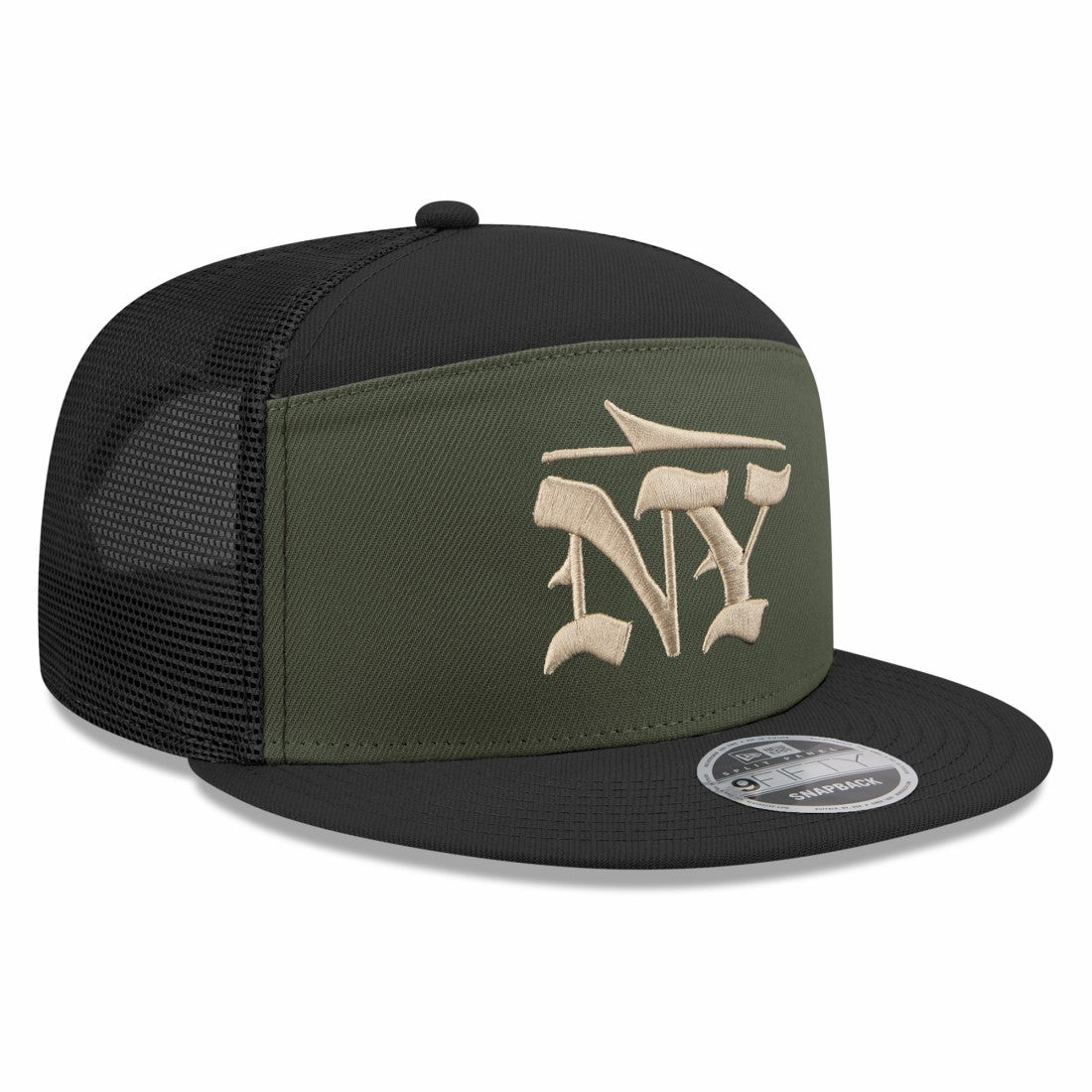 New York Jets New Era 2025 Rivalries Collection Team Split Panel 9FIFTY Snapback Hat Gotham Green | NFL