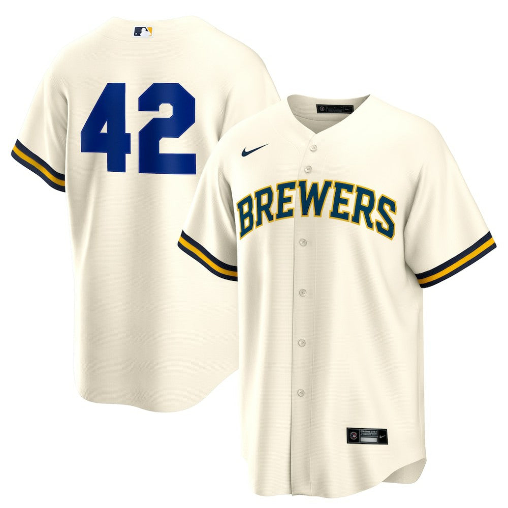 Milwaukee Brewers Nike Home  2025 Jackie Robinson Day Replica Jersey - MLB