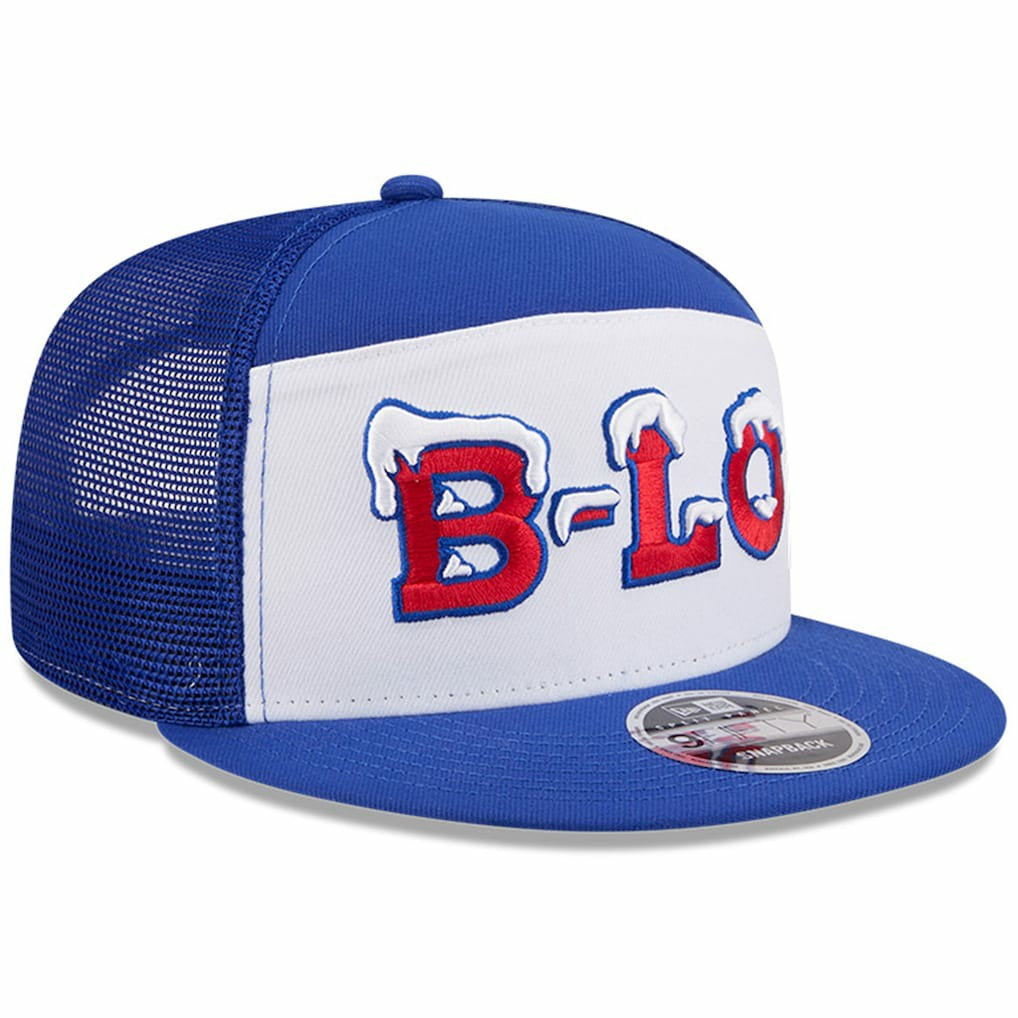 Buffalo Bills New Era 2025 Rivalries Collection Team Split Panel 9FIFTY Snapback Hat White/Royal | NFL