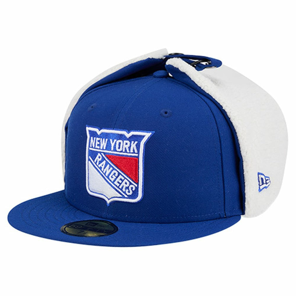 New York Rangers New Era Injection Dog Ear Classic Fitted Hat - Blue - NHL