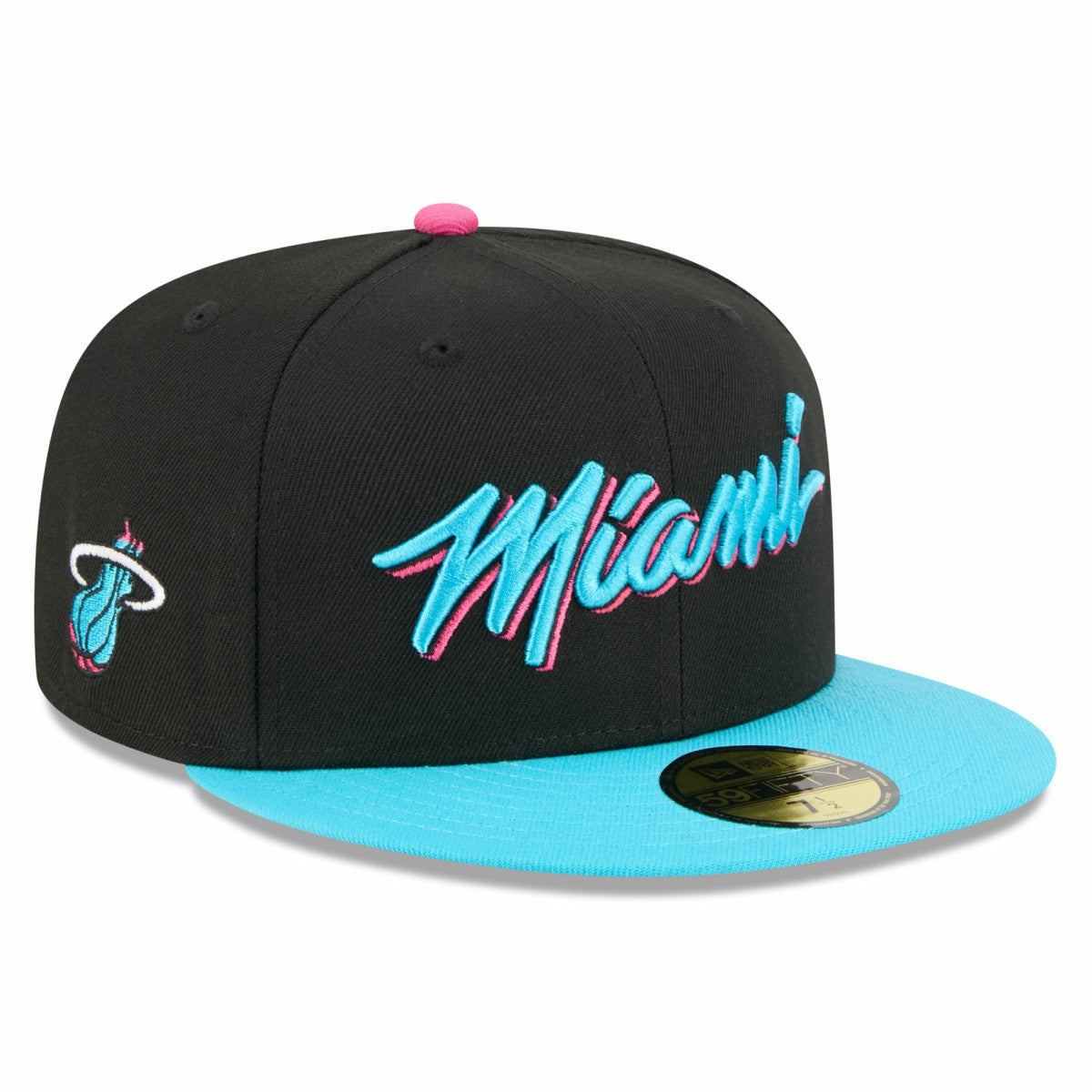Miami Heat 2025/26 City Edition 59FIFTY Fitted Hat Black/Turquoise - NBA