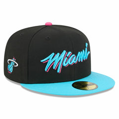 Miami Heat 2025/26 City Edition 59FIFTY Fitted Hat Black/Turquoise - NBA